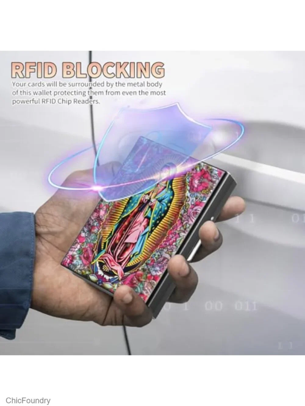 Slim Metal RFID Blocking Card Holder Up to 10 Cards